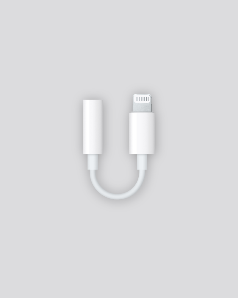 Adaptador Lightning para auscultadores de 3,5 mm