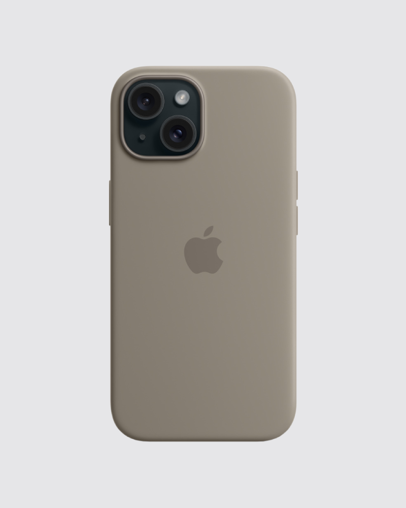 Capa em silicone para iPhone 15 Plus