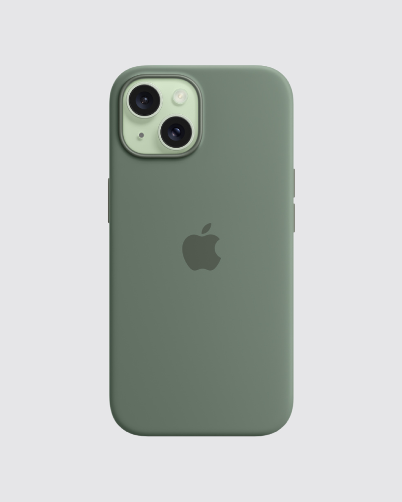 Capa em silicone para iPhone 15 Plus