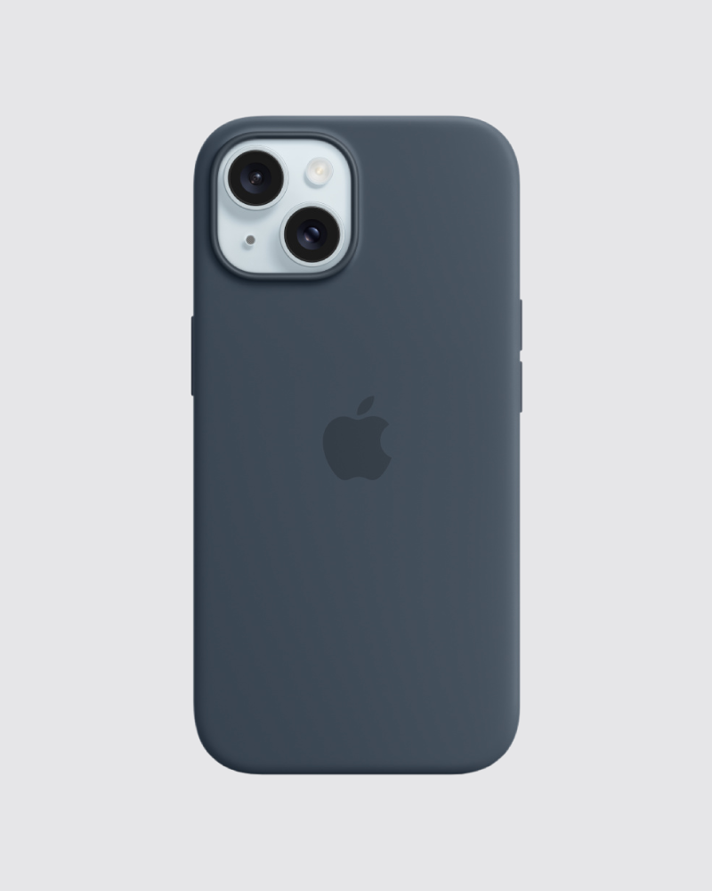 Capa em silicone para iPhone 15 Plus
