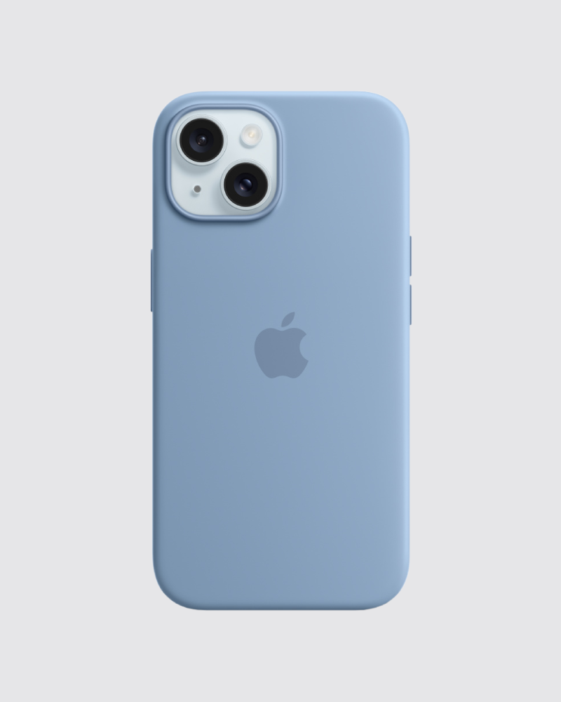 Capa em silicone para iPhone 15 Plus