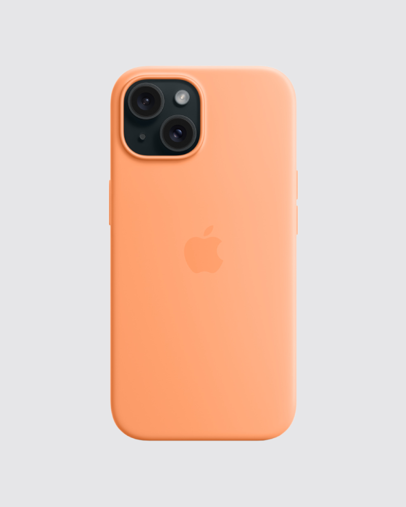 Capa em silicone para iPhone 15 Plus