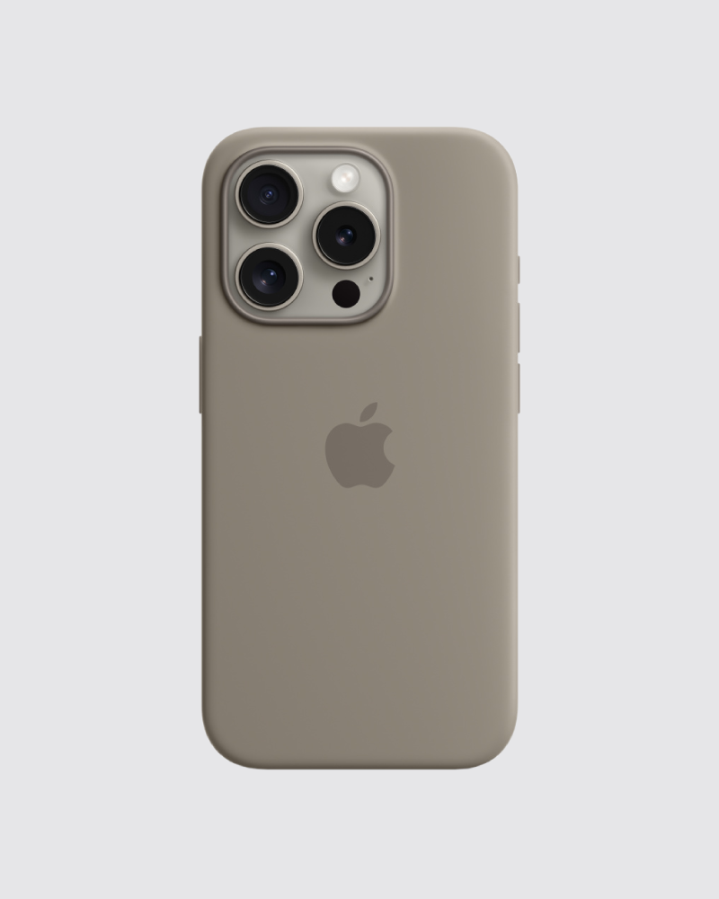 Capa em silicone para iPhone 15 Pro